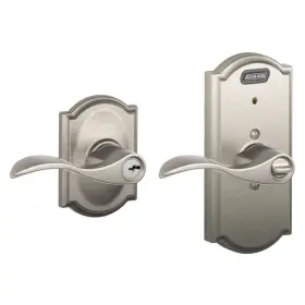 Fe51-acc Schlage Fe51 Acc 619 Cam Built-in Alarm Keyed Entry Lever Door Lock Brand New