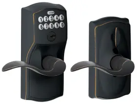 Fe595vcam716acc-b Schlage Fe595v-cam-acc Camelot Keypad Entry - Bronze