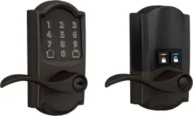 Fe789wb-cen-622 Schlage Lat Encode Wifi Enabled Electronic Keypad-matte Black