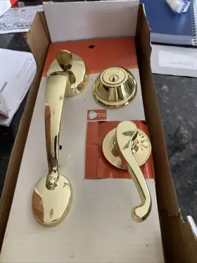 Jh193 Schlage Lock Company Dexter By Front Entry Dummy Handle Set Brass Bar 605 Cna Ext/int
