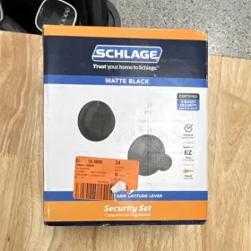 Sl4008 Schlage Latitude Keyed Entry Door Lock Set Matte Black Easy Install