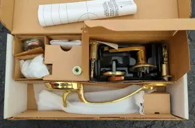 Zz004 Schlage Plymouth Flair F360 Ply 605 Entrance Handleset Bright Brass Max Security