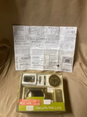 9-57106 Sears Vintage Craftsman Security Door Nite Lock Dead Bolt Kit New