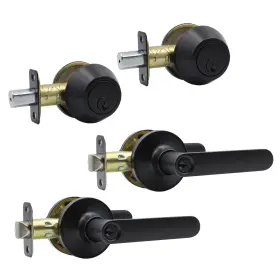 Sw-a893 Solidware Entry Door Lock Set And Single Cylinder Deadbolt Combo Keyed Alike Combinatio
