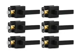 Sop-1187us Sopoby 6 Pack Matte Black Door Handles Privacy Levers Keyless Interior Kn