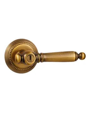 Sorwduerm 769643835768 1 Pack Antique Door Lever With Lock And Key Entry Brass Handle D