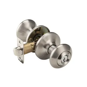 Starpy 662987481052 Brushed Nickel Door Knobs Interior Keyed Entry Knob Exterior Vintage D