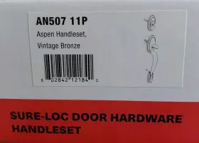 An50711p Sure-loc Hardware Aspen Handleset Vintage Bronze