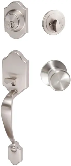 Cr507-tl Sure-loc Coral Sectional Single Cylinder Keyed Entry - Nickel