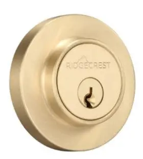 Db201-rmt Sure-loc Ridgecrest Solid Brass Single Cylinder Keyed -