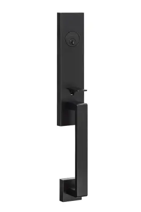 Tn507-fbl Sure-loc Sureloc Hardware Tn507 Fbl Turin Entrance Entry Handleset Flat Black Exterior