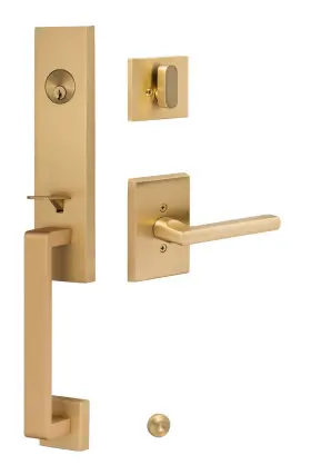 Tn507-ln Sure-loc Turin One Piece Single Cylinder Keyed Entry - Brass