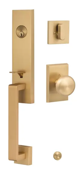 Tn507-ok Sure-loc Turin One Piece Single Cylinder Keyed Entry - Brass