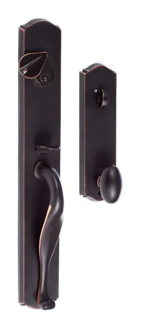 Ws507-sr Sure-loc Wasatch Full Plate Single Cylinder Keyed Entry - Bronze