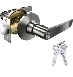 Tcb 691374368782 Stainless Steel Entry Door Lock Lever Handle Reversible Right And Left Side