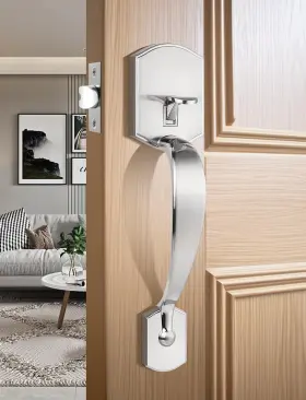 Dl9860 Tinewa Camelot Trim Lower Half Handleset Upgated Entry Door Handle With Accent Wave