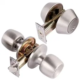 Toledo 445030662638 Double Cylinder Satin Nickel Combo Set