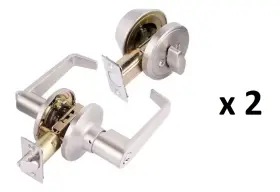 Cv1500seus15 Toledo Lot Of 2 Segovia Single Cylinder Satin Nickel Combo Set