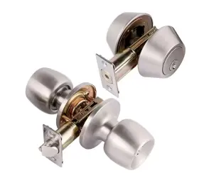 Cv1501maus32d Toledo Double Cylinder Satin Nickel Combo Set