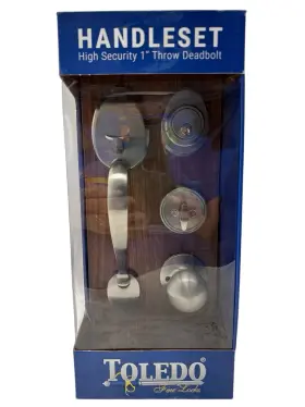 V1600-ov Toledo V1600-ov/ma-us1 Single Cylinder Deadbolt Door Handleset Satin Nickel Ob