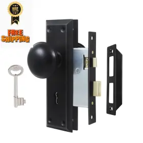 Toptotoo 635408118325 Mortise Lock Set For Interior Door 1 Pack Matte Black