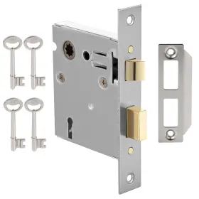 Toptotoo 658359052098 Mortise Lock Set Interior Door Old 1 Pack Brushed Nickel