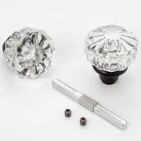 Toptotoo 658359052746 Glass Door Knobs Interior Old Style Knob 1 Pack Matte Black