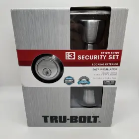1734365 Tru-bolt 4400207 Grade 3 Keyed Entry Locking Exterior #1734365 Madison Satin Chrome Nip