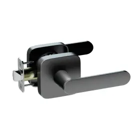 Uul-uh02-bk-sc Ultraloq Passage Lever Door Handle Reversible Black Front No Loc