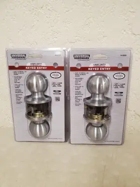 Uh40052 Universal Hardware 2 Light Duty Commercial Entry Knob Satin Chrome