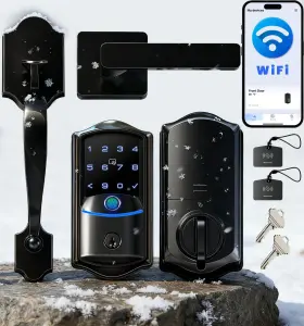 Ve027-h Veise Wifi Fingerprint Smart Deadbolt Lock With Handleset App Remote