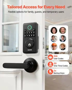 Vevor 197988176138 Keyless Entry Deadbolt Lock Electronic Keypad And Handle Set