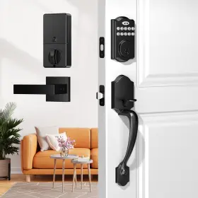 Wpdb002b1 Weaboopre Keyless Entry Door Lock Handle Set Smart Locks For Front Electronic Key