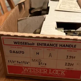 Da6170 Weiser Lock Weiserbolt Entry Door Set Brass Bronze Handle Deadbolt Keys