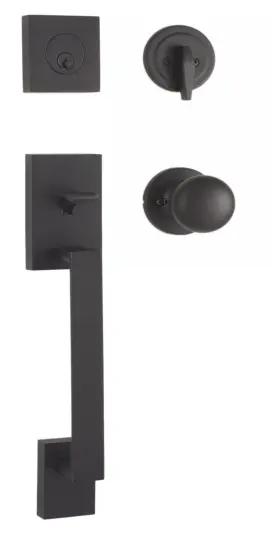 02840-2s2fr2d Weslock 2840s Bailey Sectional Single Cylinder Keyed Entry - Black