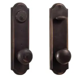 L7645f1f10020 Weslock 7645f-lh Bronze Tramore Dummy Set With Left Handed Wexford Knobs