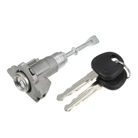 A22102400ux0791 X Autohaux 1 Set Front Door Lock Cylinder Kit 4.09 Inch 1.99 Silver Tone