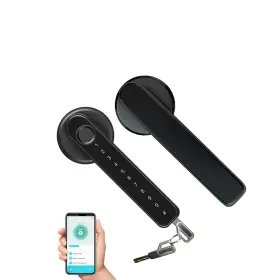 Xenocam 793101193428 Fingerprint Smart Door Lock With Keypad Handle For Home Apartment Office F