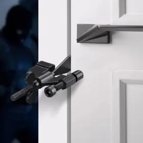 Yanghyu 785229197297 Portable Door Lock For Travel And Home - Stainless Steel Security Device Black