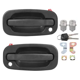 80007432 Yinlowa Front Left Right Exterior Door Handles With Locks For 1999-2006 Chevy