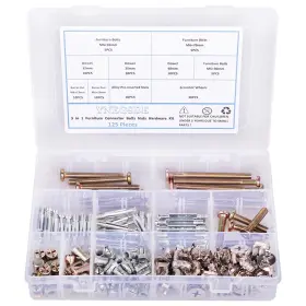 Ynegsde 711691396906 Furniture Cam Lock Fasteners 3 In 1 With Dowel And Pre-inserted Nut... Fast Ship
