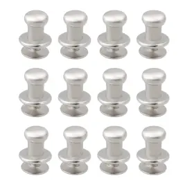 Zaplyte 609876751162 6mmx8mm Gift Jewelry Box Single Hole Round Knobs Pull Handles Silver 12pcs