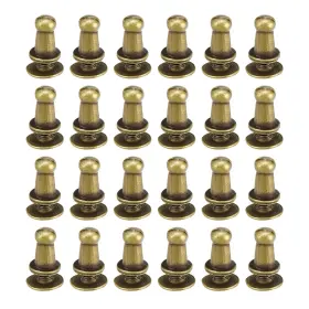 Zaplyte 609876751193 4mmx9mm Gift Jewelry Box Single Hole Round Knobs Pull Handles Bronze 24pcs