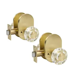T7312 Zevaway Glass Door Knobs Interior Privacy Knob Keyless For Privac