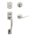 Kwikset Prescott Satin Nickel Handleset With Deadbolt Smartkey Security New. Price: $119.39.