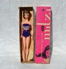 Mitzi Doll Purple Bikini Ideal 1960 Original Box W/stand & Shoes #9820-2 Used. Price: $285.00.