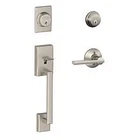 Schlage F62CEN619LAT F62-619 Satin Nickel Century Double Cylinder Handleset With New. Price: $295.27.