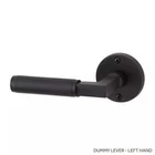Signature Hardware Satcher Dummy Door Plate, R+l Hand Set, Satin Black Open. Price: $99.95.