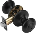 Starpy Black Door Knobs Square Pattern Interior Handles Bath & Bedroom New. Price: $13.44.