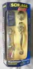 Schlage "century" Maximum Security Handleset, Solid Brass, 4 Pc., Ultima Finish New. Price: $59.00.
